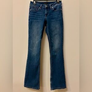 Silver Jeans Dark Blue Boot Cut Jeans, Size 6, 28x28